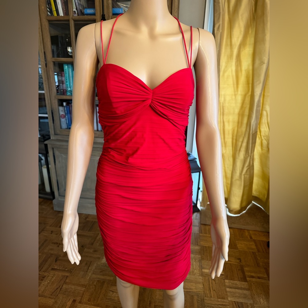 Gorgeous red Nicole Miller cocktail dress, size 6- New with tags!